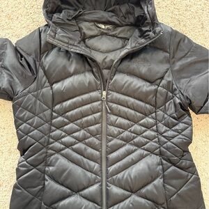 The North Face Quilted Black Hooded Puffer